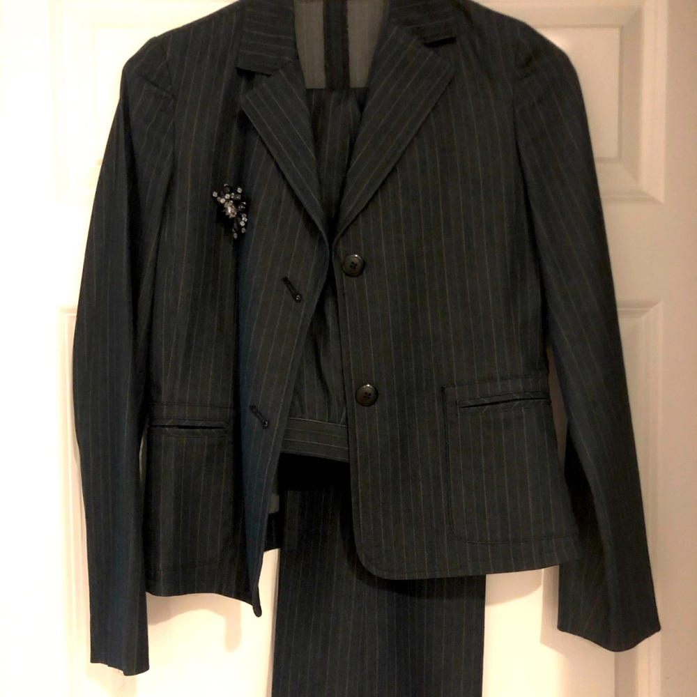 Black Suit with Brooch, size 36